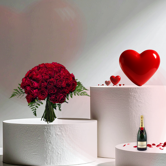 50 Red Roses & Champagne Classic 