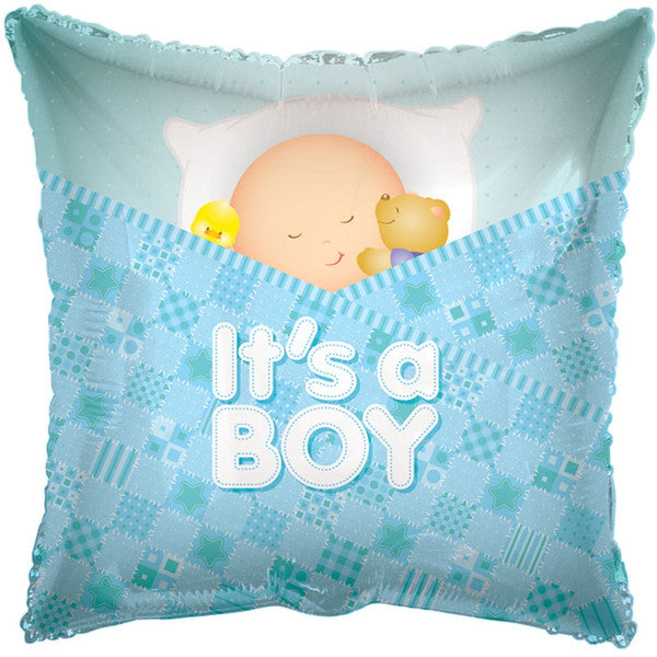 New Baby Boy Gift Set with Flowers Bouquet and Bear