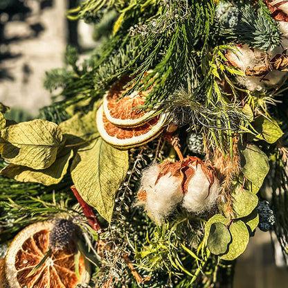 Cotton and Lime Christmas Wreath - Special Offer